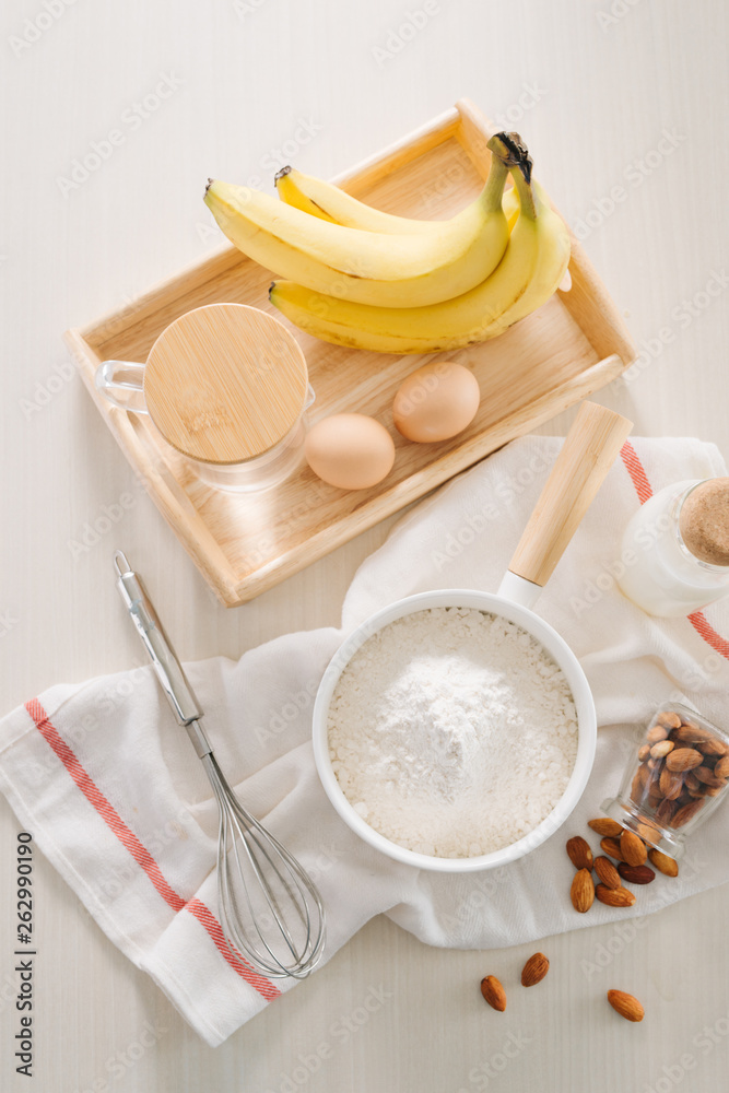 working with homemade banana cake working with homemade banana cake