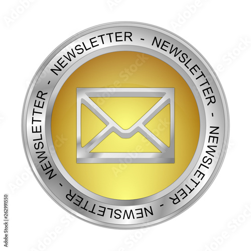 Newsletter Button - 3D illustration