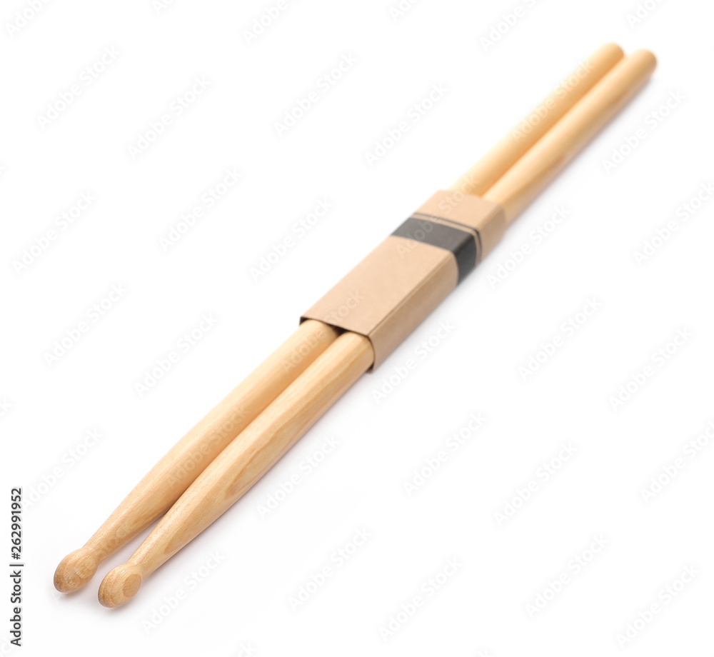Obraz premium Drumsticks, pair isolated on white background