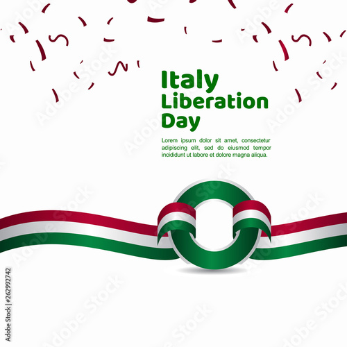 Italy Liberation Day Vector Template Design Illustration