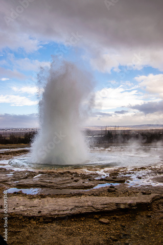 old faithful geyser in national park