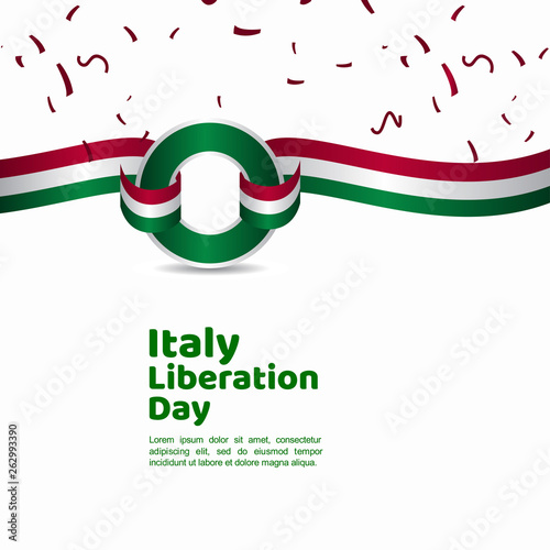 Italy Liberation Day Vector Template Design Illustration