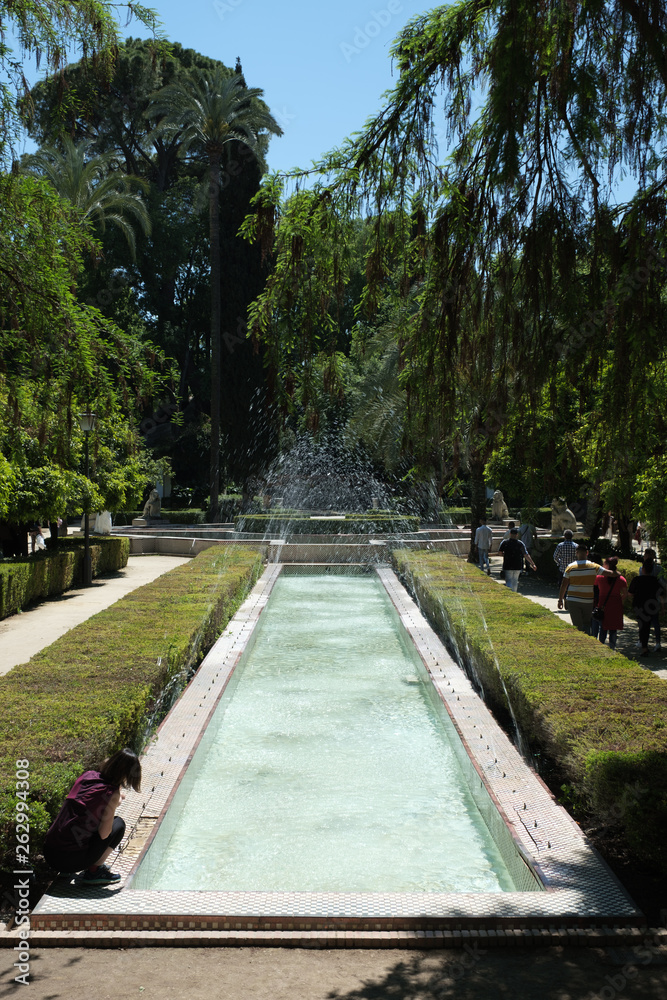 Park fountains, seville, spain