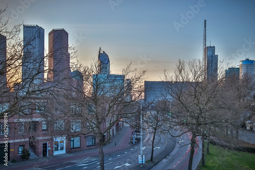 the hague city areal view