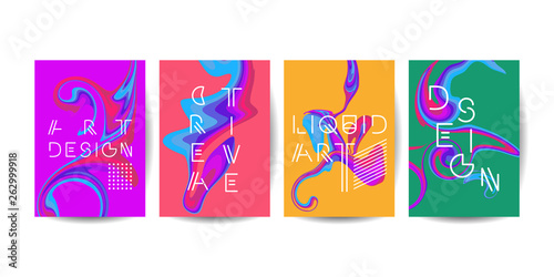 Fluid poster cover modern c...