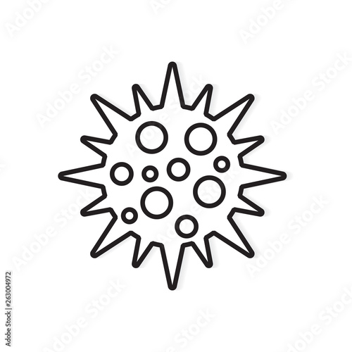 bacteria, microbe icon- vector illustration