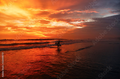 A beautiful sunset at one of the beaches of Canggu, Bali, Indonesia © Dima Anikin