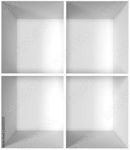 étagère blanche vide