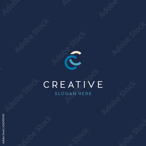 Letter CC Creative Design Template Icon Logo, Creative and Minimalist Letter CC Logo Design