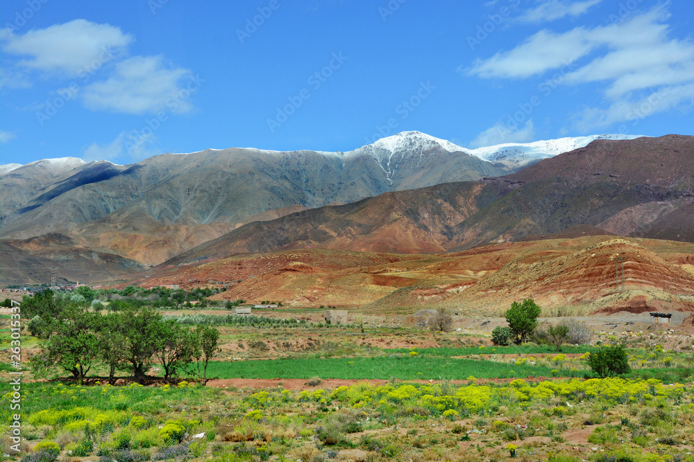 piękny górski krajobraz, Maroko