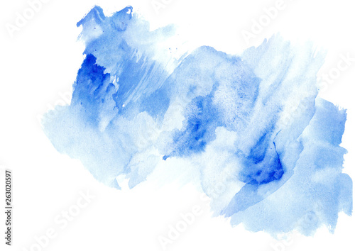 blue abstract watercolor strokes.Colorful banner in high resolution