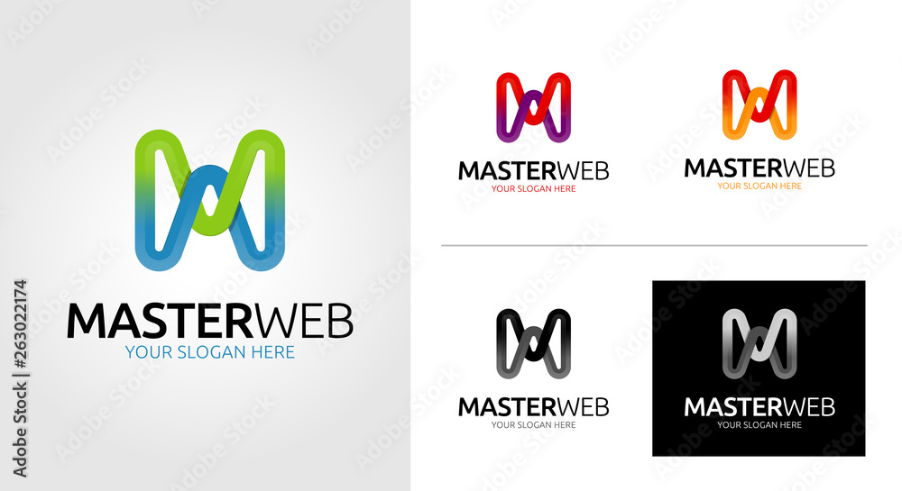 M Letter Logo Template Set M Letter Logo Template Set