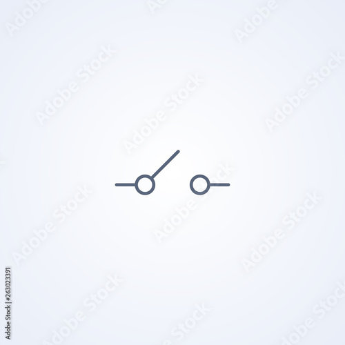 Contact closure, vector best gray line symbol