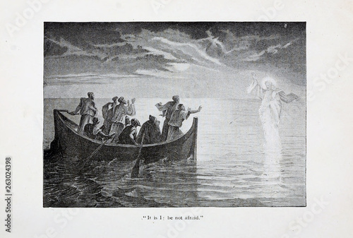 Canvas-taulu Christian illustration. Old image