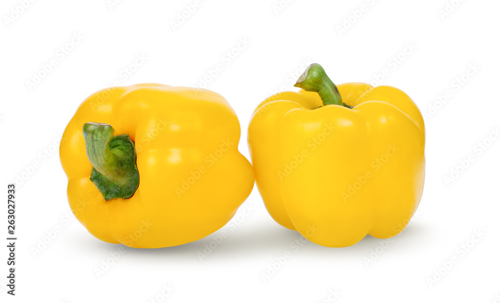 yellow peppers isolated on white background yellow peppers isolated on white background