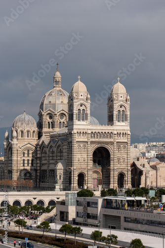 view of the Cathedral de la Major in Marseille