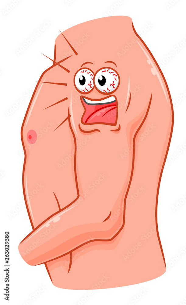 Cartoon screaming shoulder Cartoon screaming shoulder