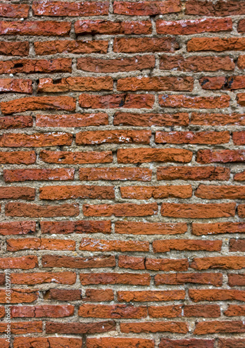 Background red brick wall 