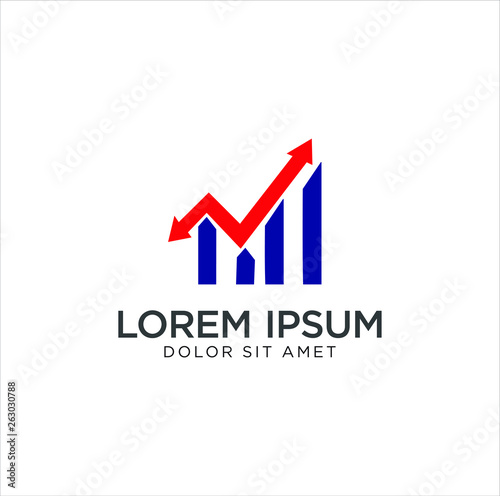 Modern Finance Growth Logo Design . Charth Logo Design. Accounting Financial Growth Logo Business. 