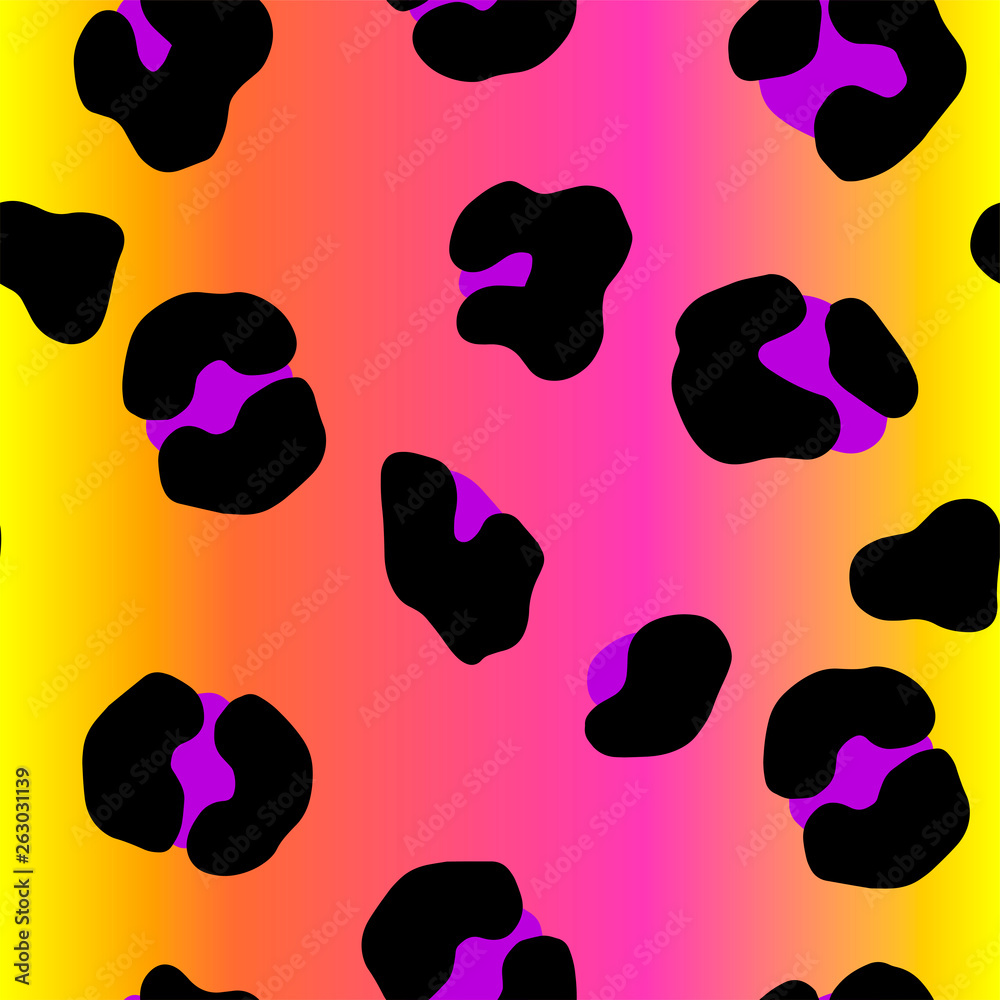 Seamless neon leopard pattern Seamless neon leopard pattern