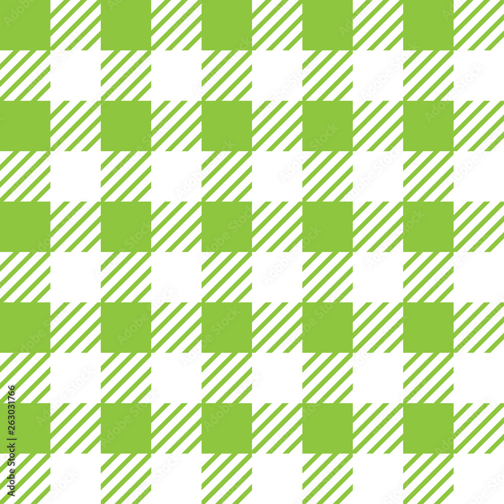 Vector seamless texture with vichy cage ornament. Green and white cages Vector seamless texture with vichy cage ornament. Green and white cages