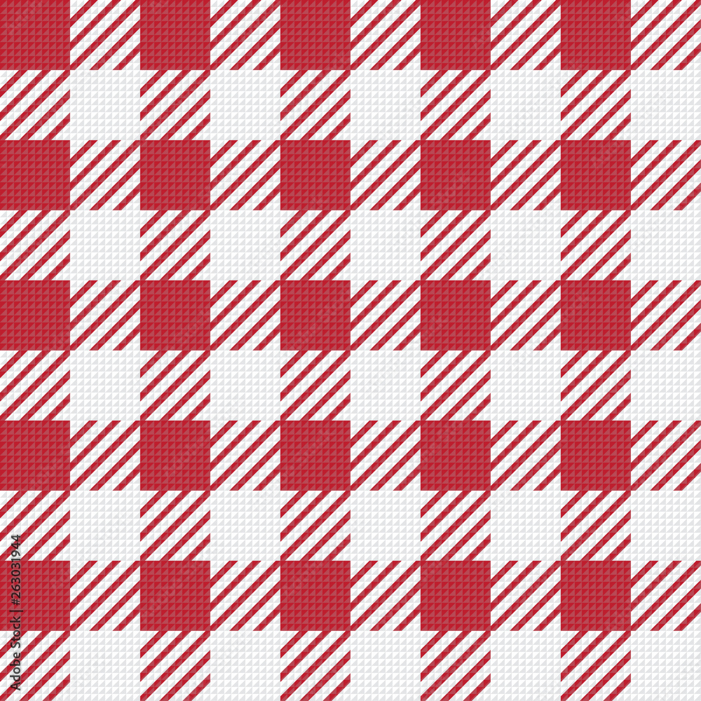 Vector seamless texture with vichy cage ornament. Red and white cages Vector seamless texture with vichy cage ornament. Red and white cages