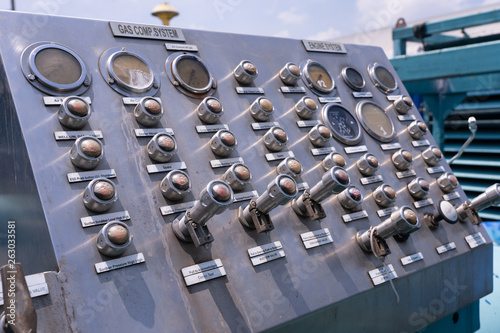 Control panel oil and gas control line