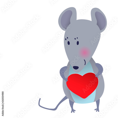 mouse with heart
