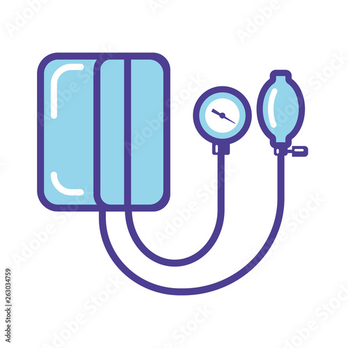 Blue tonometr  icon vector illustration  isolated on white