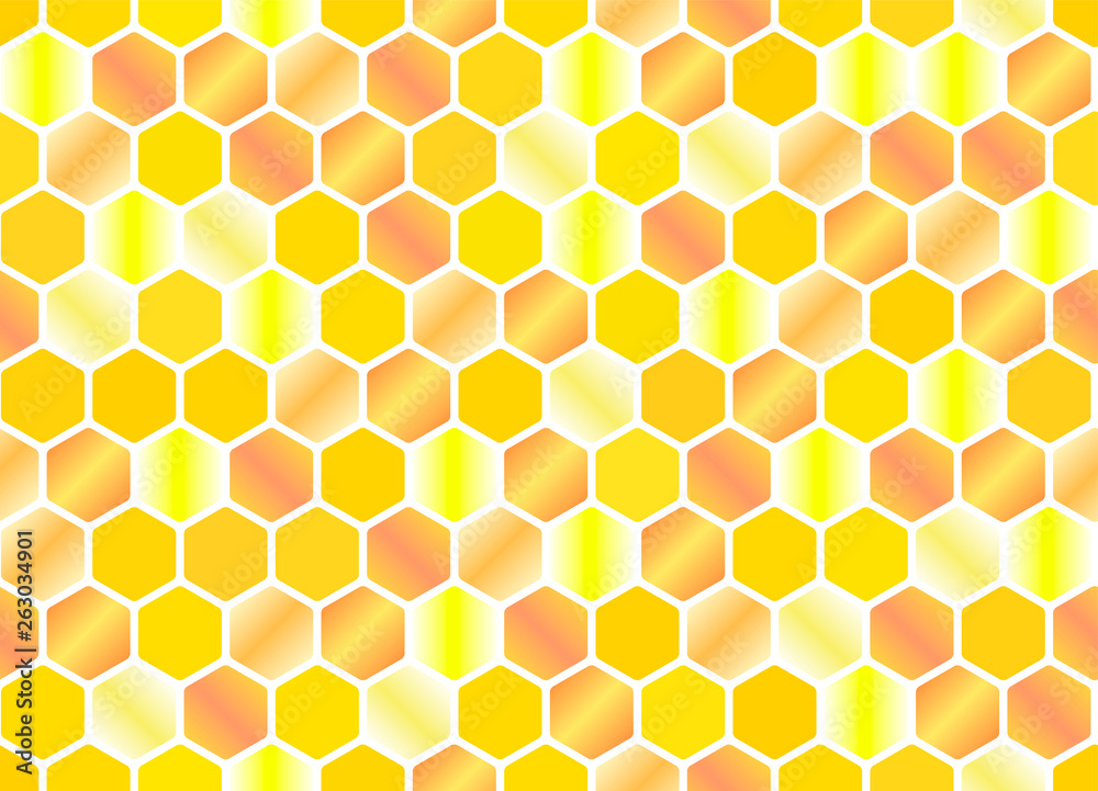 Honeycomb seamless background. Vector illustration
