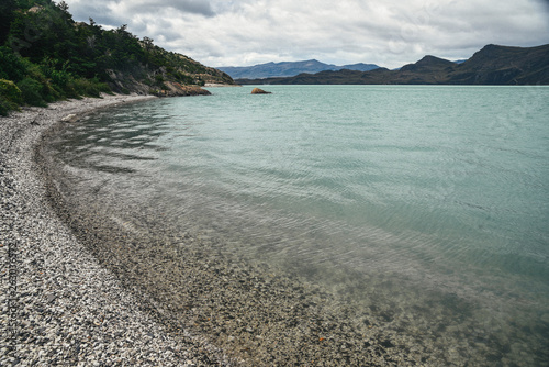 Hiking Along Lago Nordenskjold  in Torres Del Paine National Park in the Patagonia Region of Southern Chile  photo