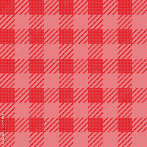 Vector seamless texture with vichy cage ornament. red and pink cages