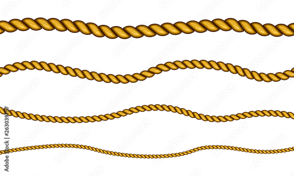 Realistic fiber ropes. Realistic fiber ropes.