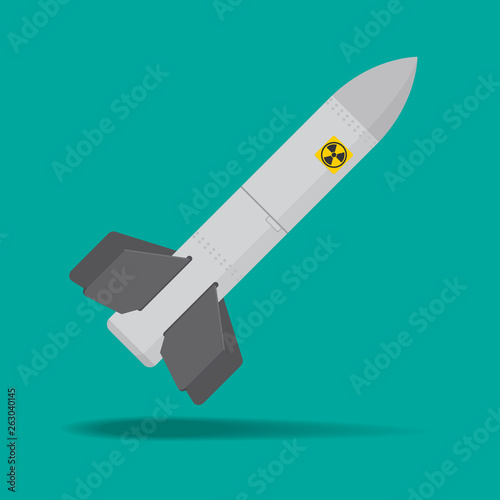 Nuclear bomb icon vector flat design.