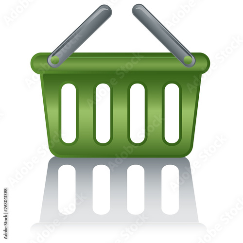 Vector illustration of a grocery basket from a supermarket.