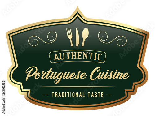 Portuguese Cuisine Label