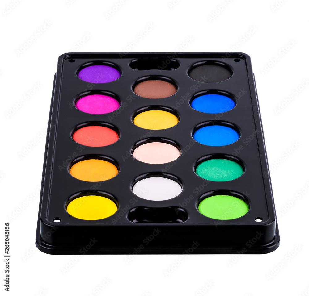 watercolor paint set isolated on white background watercolor paint set isolated on white background