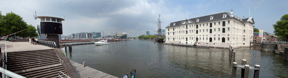 City of Amsterdam Netherlands Ship Museum panorama