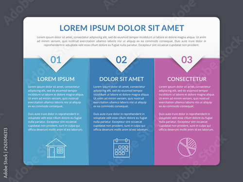 Infographic Template with 3 Steps