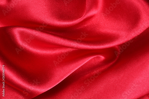 Crumpled fabric red texture