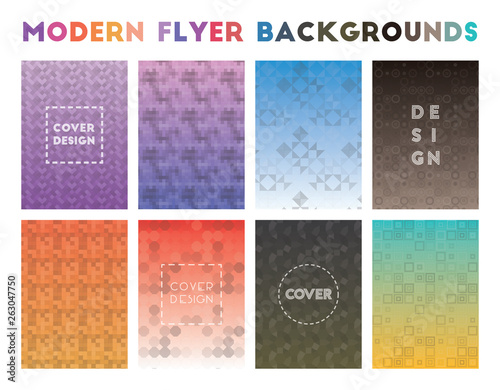 Modern Flyer Backgrounds. Admirable geometric patterns. Stylish background. Vector illustration.