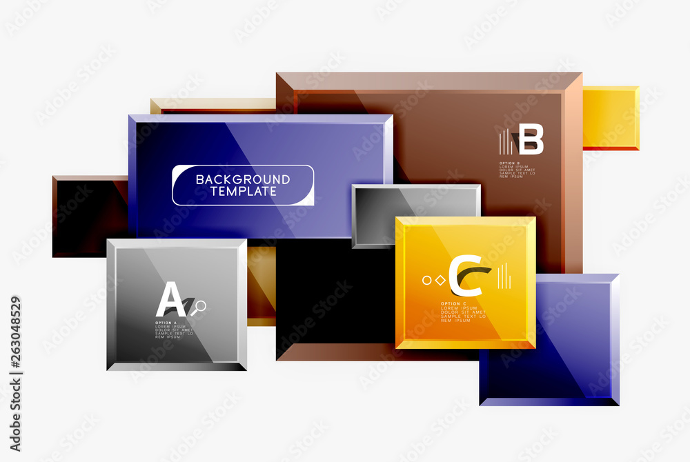 Abstract square composition for background, banner or logo Abstract square composition for background, banner or logo