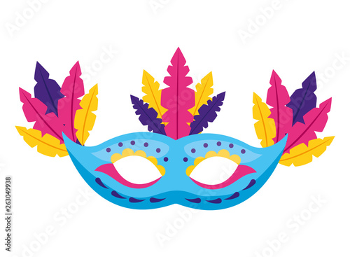 mask with feather carnival