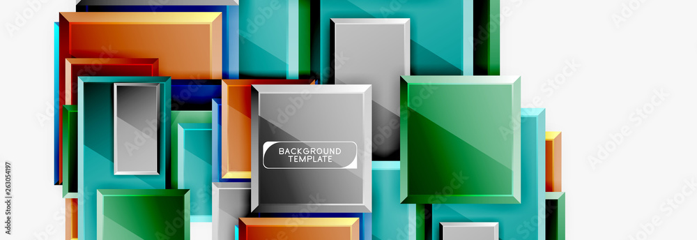 Abstract square composition for background, banner or logo Abstract square composition for background, banner or logo