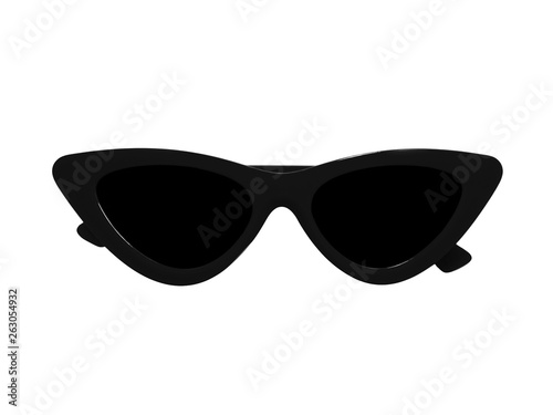 Black Sunglasses on white backgound