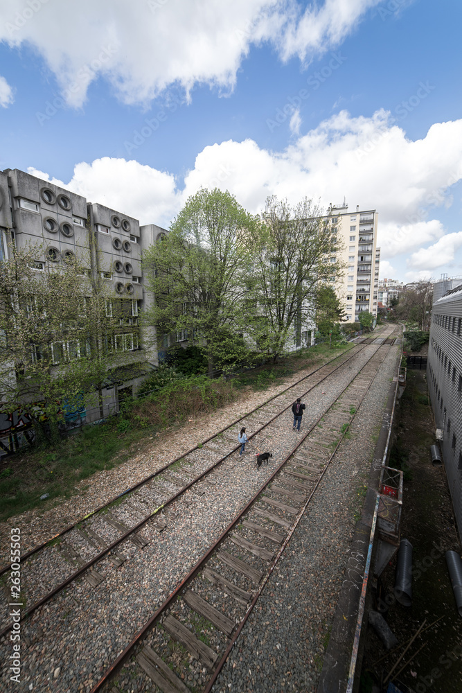 Fototapeta premium atypical place in paris, the petite ceinture