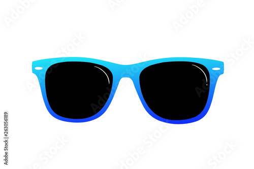 Blue Sunglasses Isolated On White Background