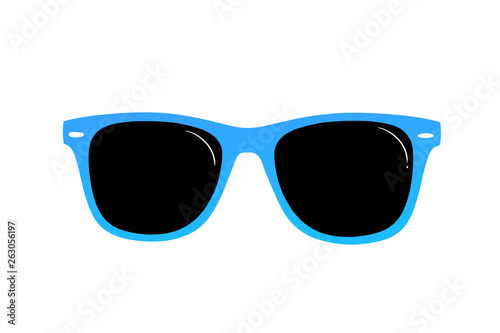 Blue Sunglasses Isolated On White Background