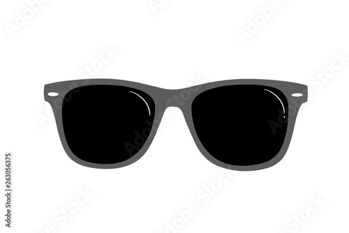 Grey Sunglasses Isolated On White Background