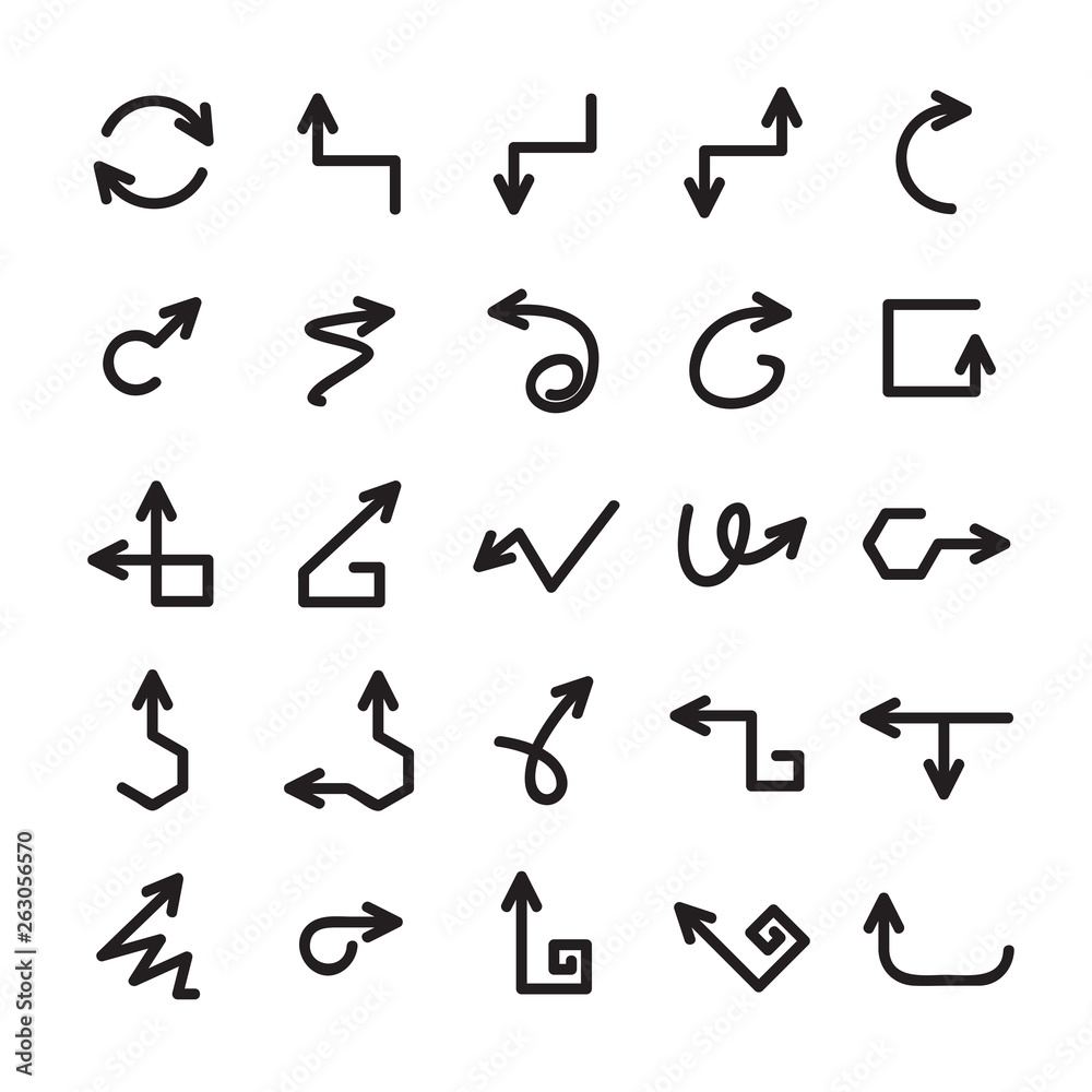 arrow icons set